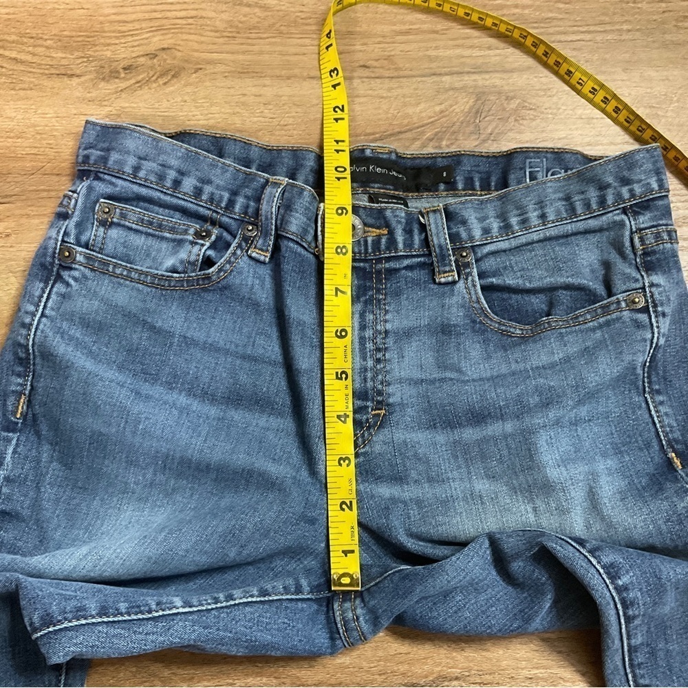 Calvin Klein Jeans Women’s Size 8 Flare Leg High Mid Rise Stretchy Blue - Picture 15 of 16